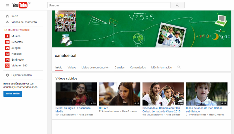 Portada YouTube