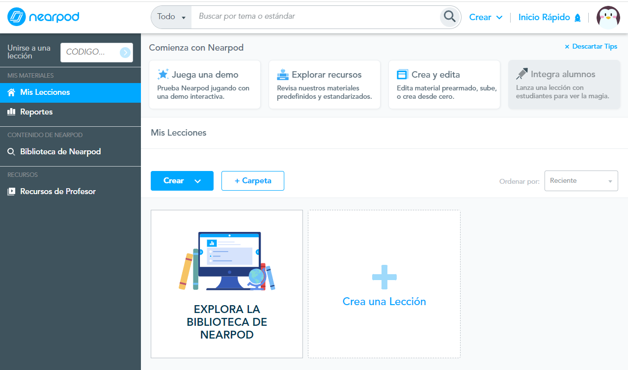 Nearpod- crear contenido original