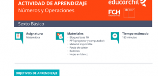 Actividades de aprendizaje | Números y Operaciones | 6° básico