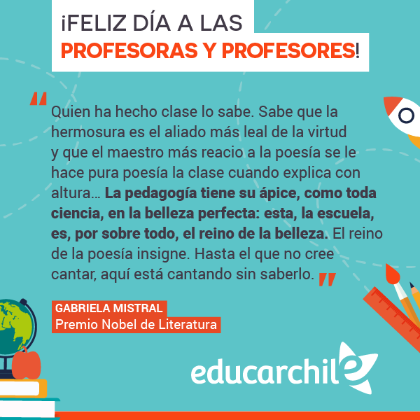 ¡Feliz día a todas las profesoras y profesores!