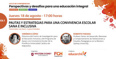 Charla: “Pautas y estrategias para una convivencia escolar sana e inclusiva”